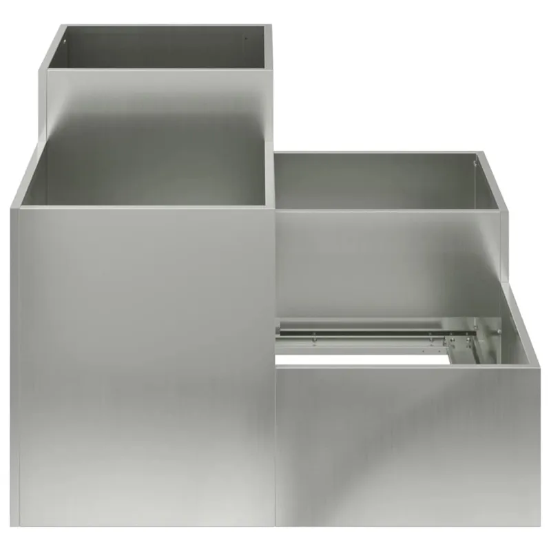 Sodo vazonas Sidabro 80 x 80 x 60 cm Galvanizuotas plienas
