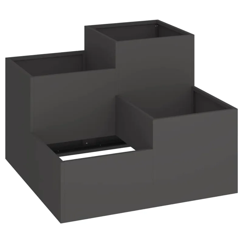 Sodo vazonas Juoda 100 x 100 x 60 cm Plienas