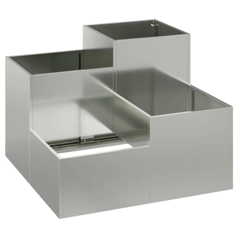 Sodo vazonas Sidabro 100 x 100 x 60 cm Galvanizuotas plienas