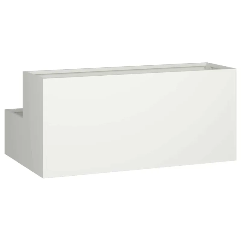 Sodo vazonas Balta 100 x 60 x 45 cm Šaltai valcuotas plienas