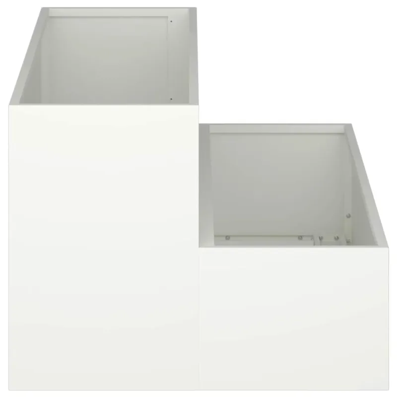 Sodo vazonas Balta 100 x 60 x 45 cm Šaltai valcuotas plienas