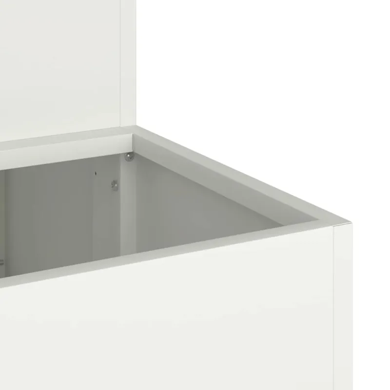 Sodo vazonas Balta 100 x 60 x 45 cm Šaltai valcuotas plienas