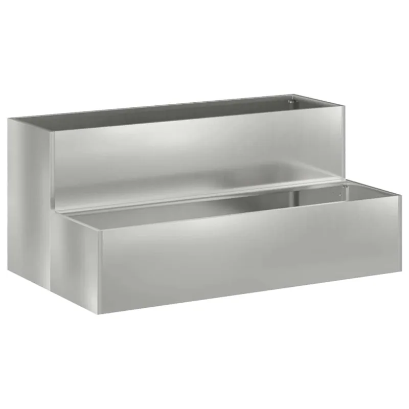 Sodo vazonas Sidabro 100 x 60 x 45 cm Cinkuota plienas
