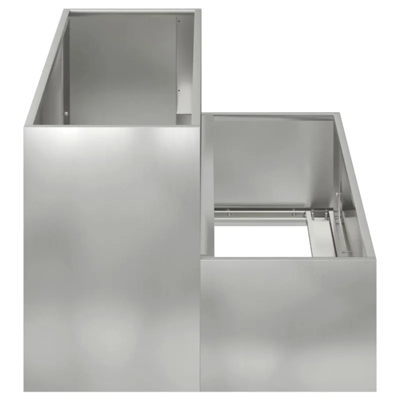 Sodo vazonas Sidabro 100 x 60 x 45 cm Cinkuota plienas