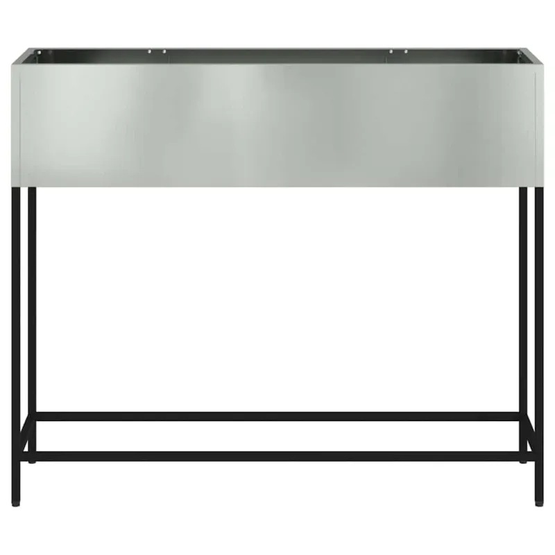 Pakeltas Sodo Vazonas Sidabro 100 x 26 x 82 cm Cinkuota plienas