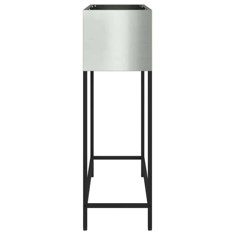 Pakeltas Sodo Vazonas Sidabro 100 x 26 x 82 cm Cinkuota plienas