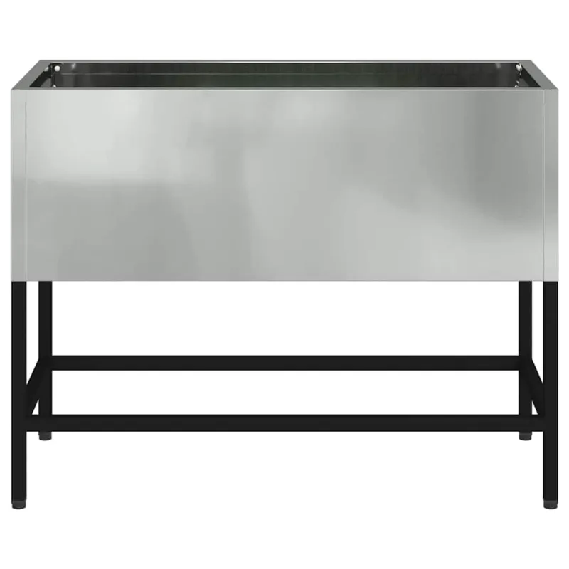 Pakeltas Sodo Vazonas Sidabro 60 x 26 x 45 cm Cinkuota plienas