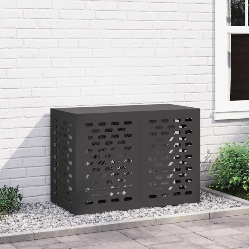 Kondicionierių uždangalas Juoda 100 x 50 x 70 cm Plienas
