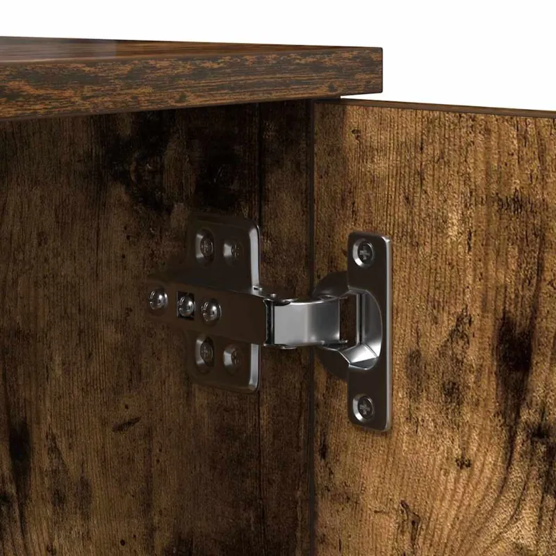 Oppbevaringsskap 2 pcs Rūkyta ąžuolas 127 x 41 x 40 cm