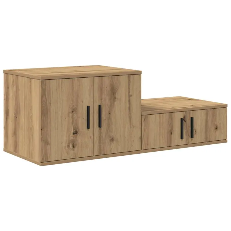 Oppbevaringsskap 2 pcs Amatininkų ąžuolas 127 x 41 x 40 cm
