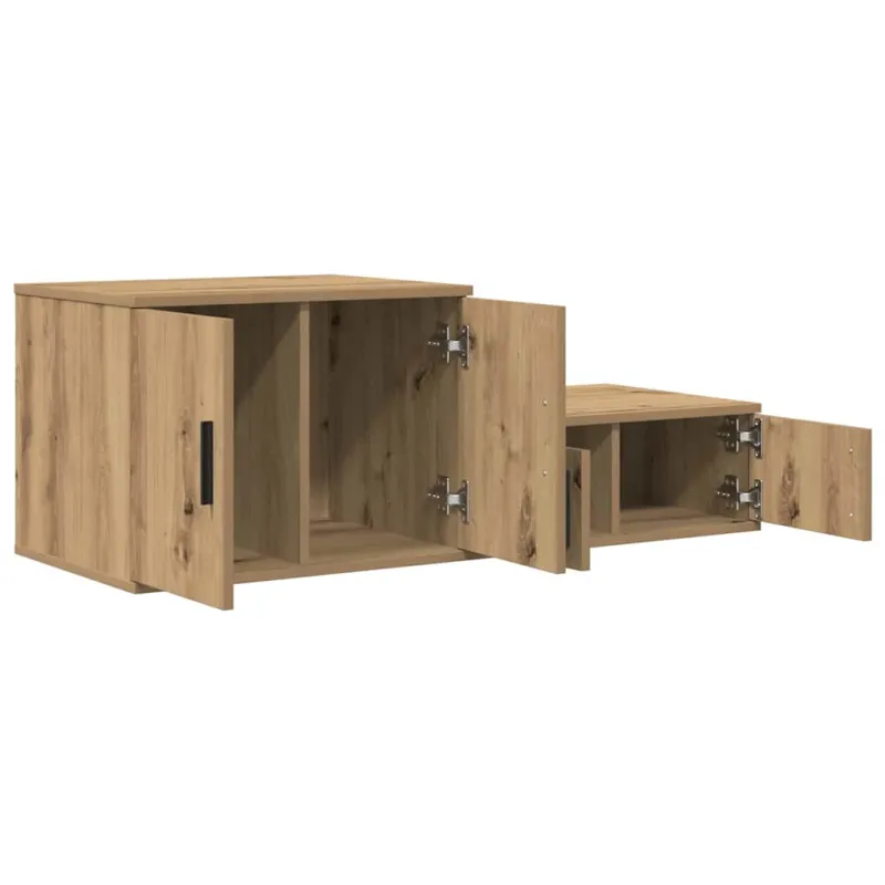 Oppbevaringsskap 2 pcs Amatininkų ąžuolas 127 x 41 x 40 cm