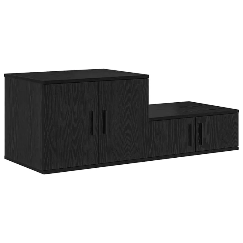 Oppbevaringsskap 2 pcs Juodas ąžuolas 118 x 41 x 40 cm