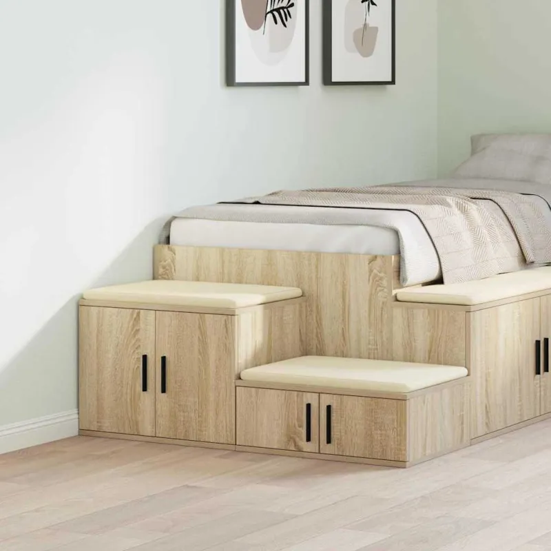 Oppbevaringsskap 2 pcs Sonoma ąžuolas 118 x 41 x 40 cm