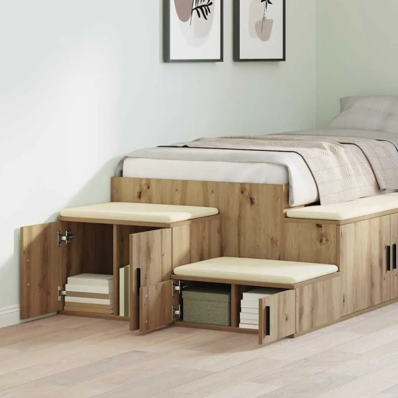 Oppbevaringsskap 2 pcs Amatininkų ąžuolas 108 x 41 x 40 cm