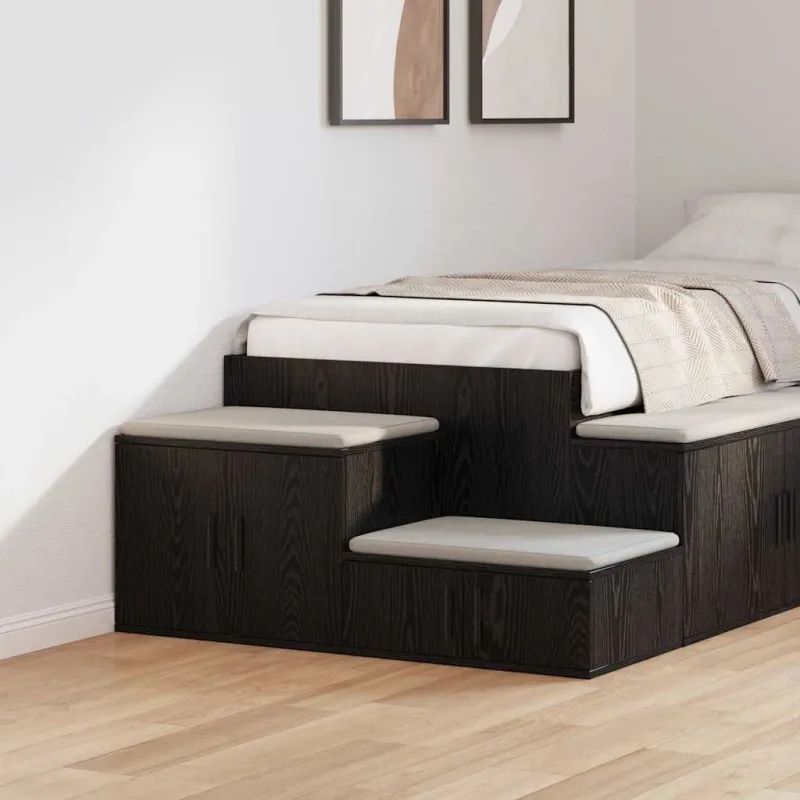 Oppbevaringsskap 2 pcs Juodas ąžuolas 103 x 41 x 40 cm
