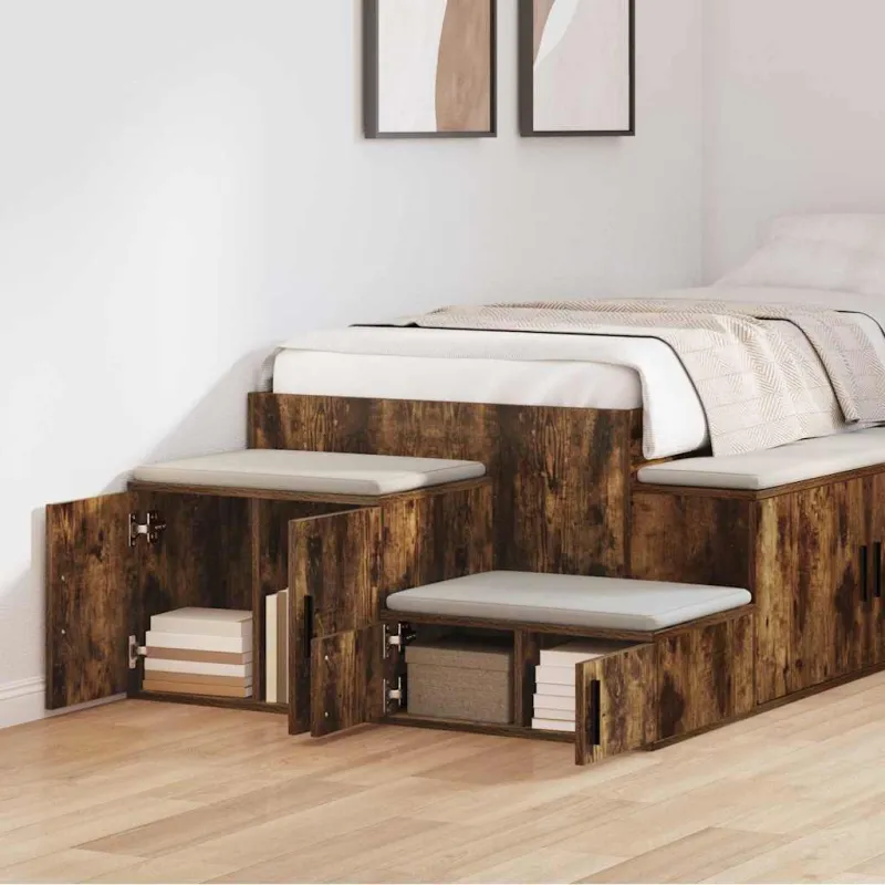 Oppbevaringsskap 2 pcs Rūkyta ąžuolas 103 x 41 x 40 cm