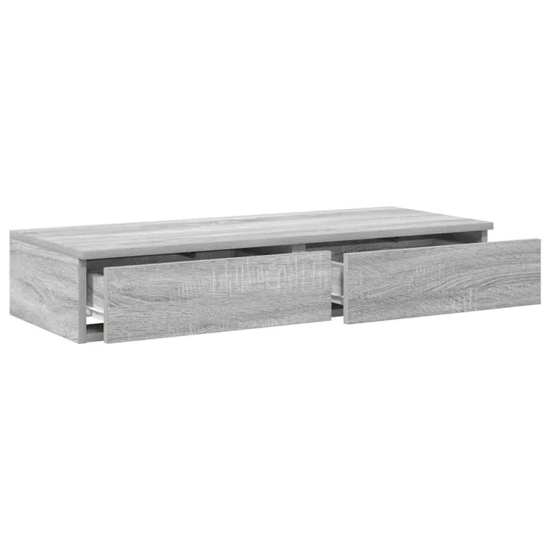 Lovos stalčiai su stalčių Pilkas Sonoma 100 x 36,5 x 16,5 cm