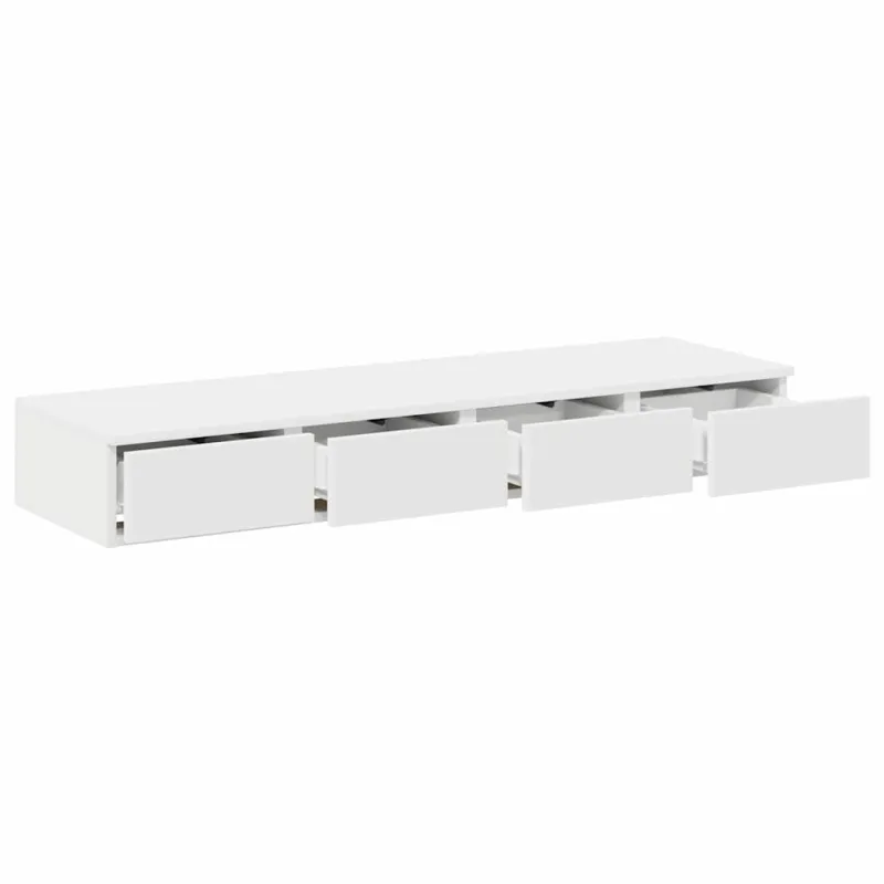 Lovos stalčiai Balta 120 x 36,5 x 16,5 cm Apdirbta mediena