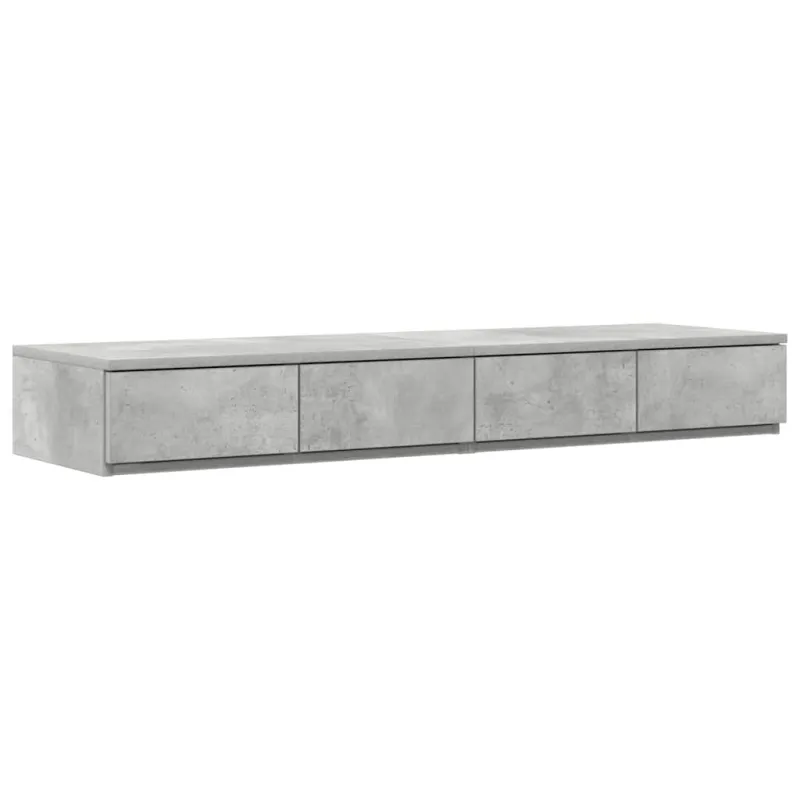 Lovos stalčiai su stalčių Betono pilka 120 x 36,5 x 16,5 cm