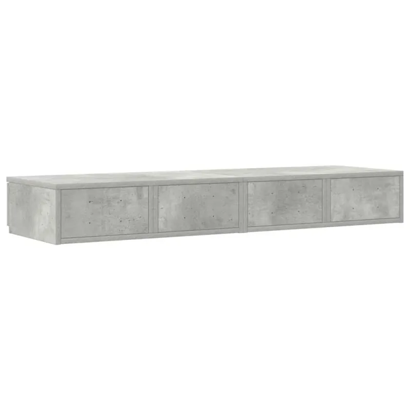 Lovos stalčiai su stalčių Betono pilka 120 x 36,5 x 16,5 cm