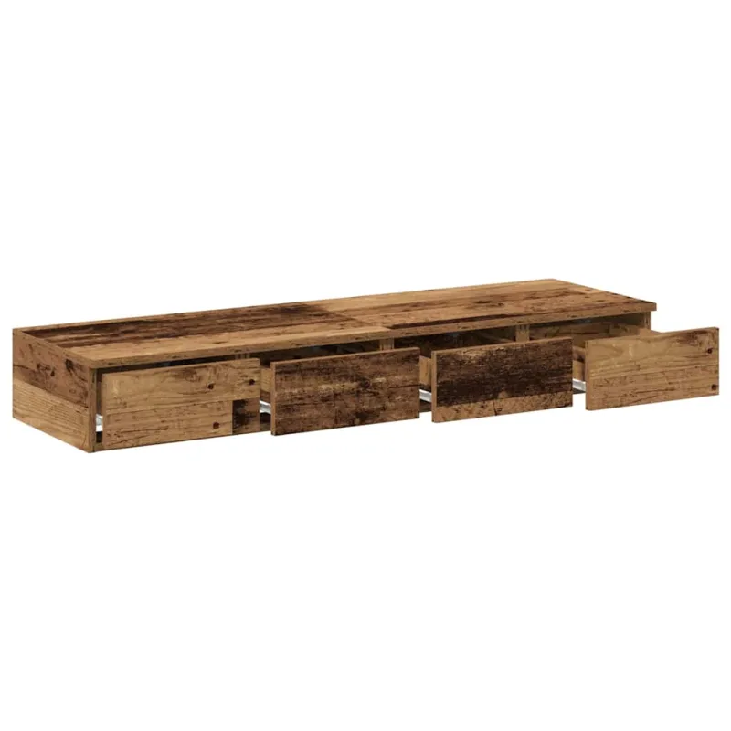 Lovos stalčiai su stalčių Senas medis 120 x 36,5 x 16,5 cm