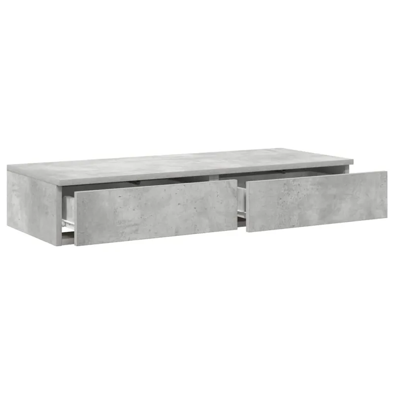 Lovos stalčiai su stalčių Betono pilka 75 x 36,5 x 16,5 cm