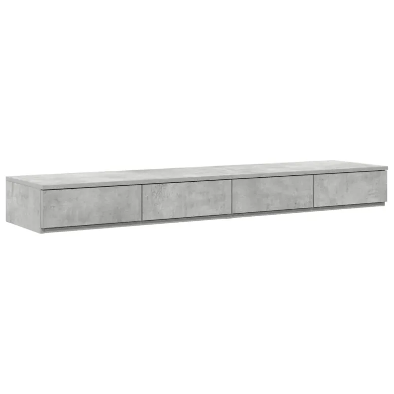 Lovos stalčiai su stalčių Betono pilka 135 x 36,5 x 16,5 cm