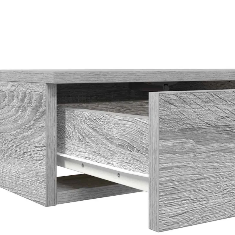Lovos stalčiai su stalčių Pilkas Sonoma 135 x 36,5 x 16,5 cm