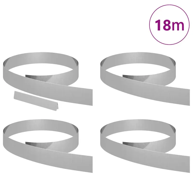 Vejo kraštas 4 pcs Sidabro 450 x 0,05 x 10 cm Cinkuota plienas