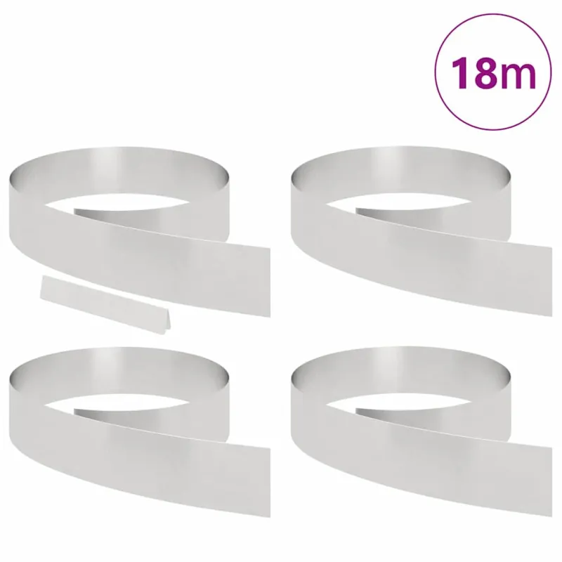 Vejo kraštas 4 pcs Sidabro 450 x 0.05 x 15 cm