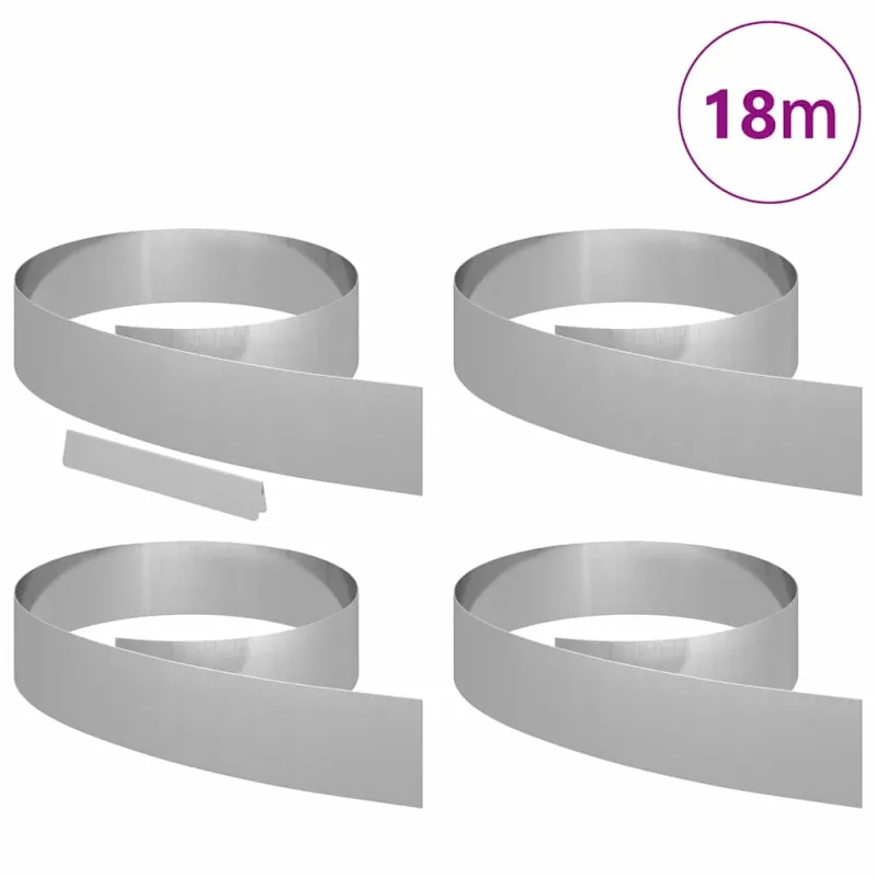 Vejo kraštas 4 pcs Sidabro 450 x 0.05 x 15 cm Cinkuota plienas