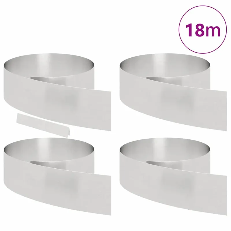Vejo kraštas 4 pcs Sidabro 450 x 0,05 x 20 cm