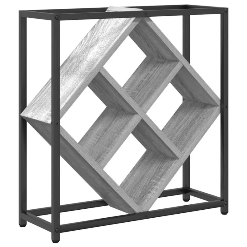 Vyno stovas Pilkas Sonoma 51 x 18 x 52,5 cm Apdirbta mediena