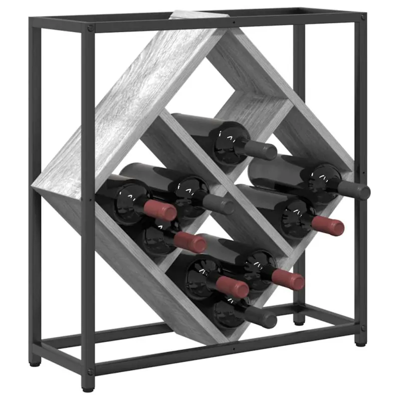 Vyno stovas Pilkas Sonoma 51 x 18 x 52,5 cm Apdirbta mediena