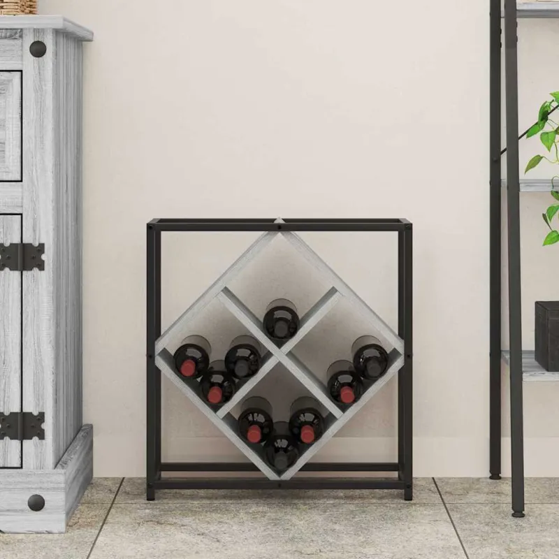 Vyno stovas Pilkas Sonoma 51 x 18 x 52,5 cm Apdirbta mediena