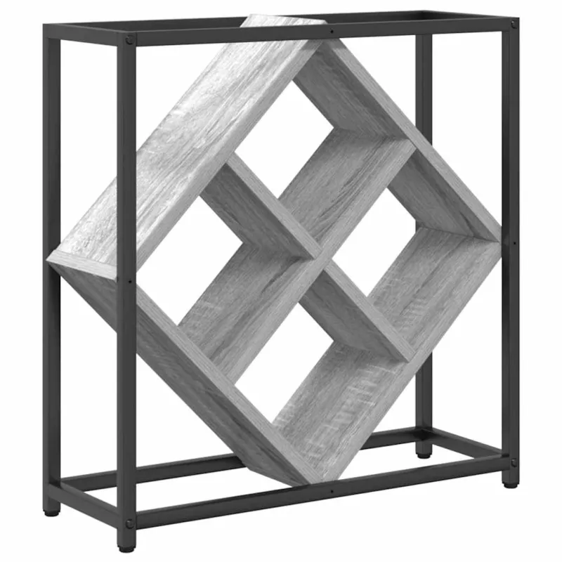 Vyno stovas Pilkas Sonoma 51 x 18 x 52,5 cm Apdirbta mediena