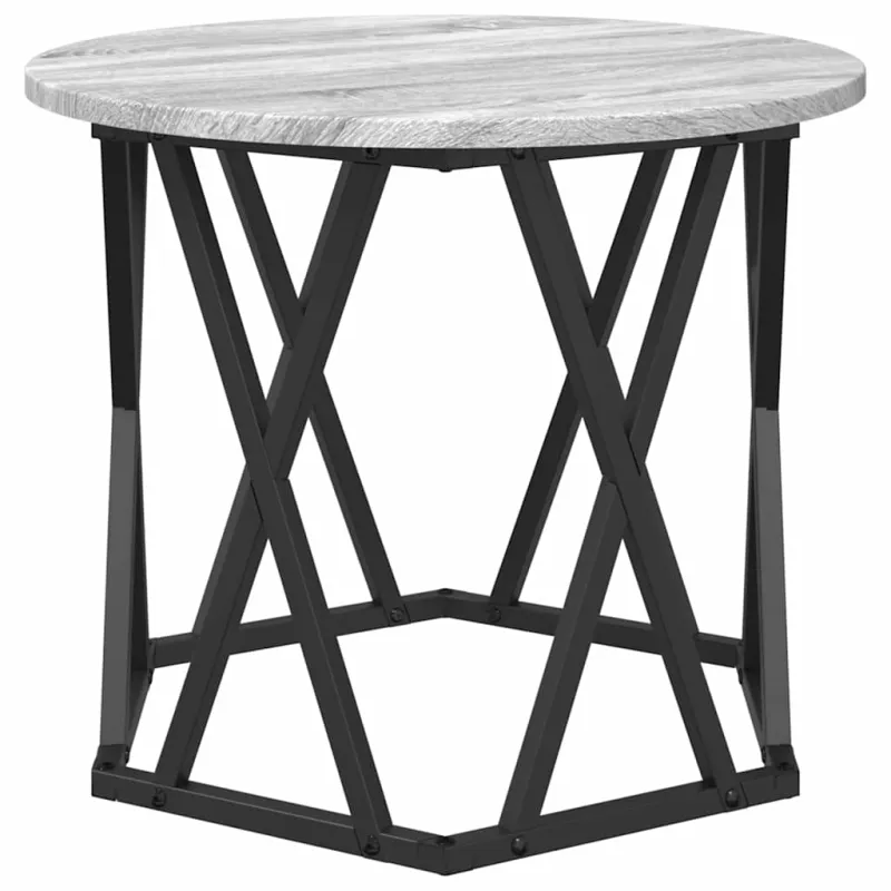 Šoninis stalas 2 pcs Pilkas Sonoma