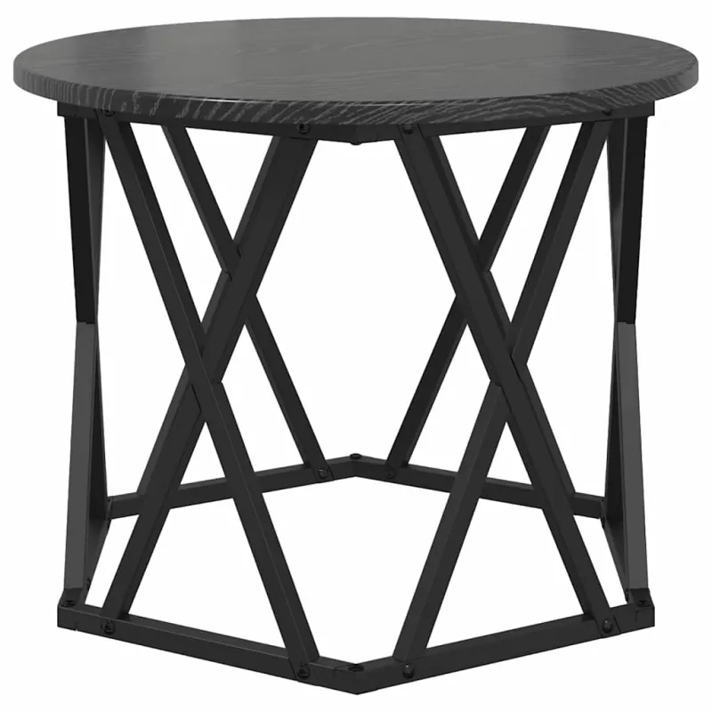 Nesting šoninis stalas 3 pcs Juodas ąžuolas