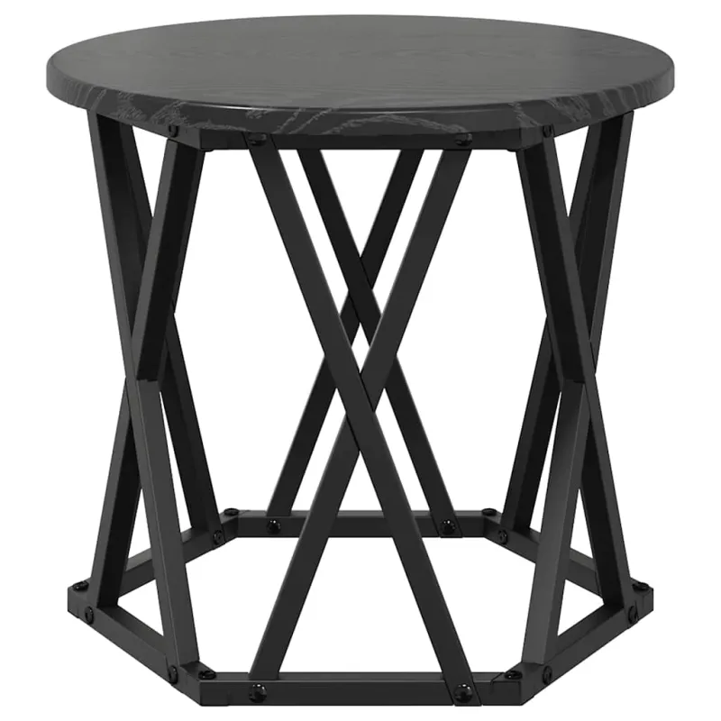 Nesting šoninis stalas 3 pcs Juodas ąžuolas