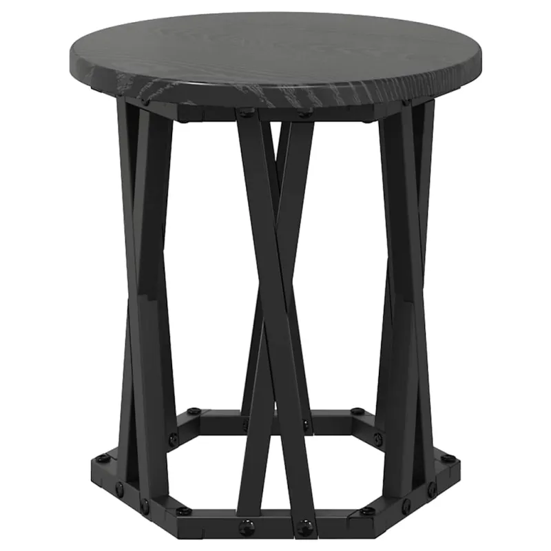 Nesting šoninis stalas 3 pcs Juodas ąžuolas