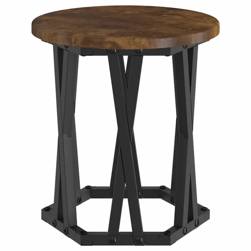 Nesting šoninis stalas 3 pcs Rūkyta ąžuolas