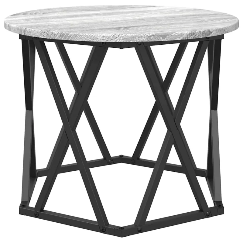 Nesting šoninis stalas 3 pcs Pilkas Sonoma