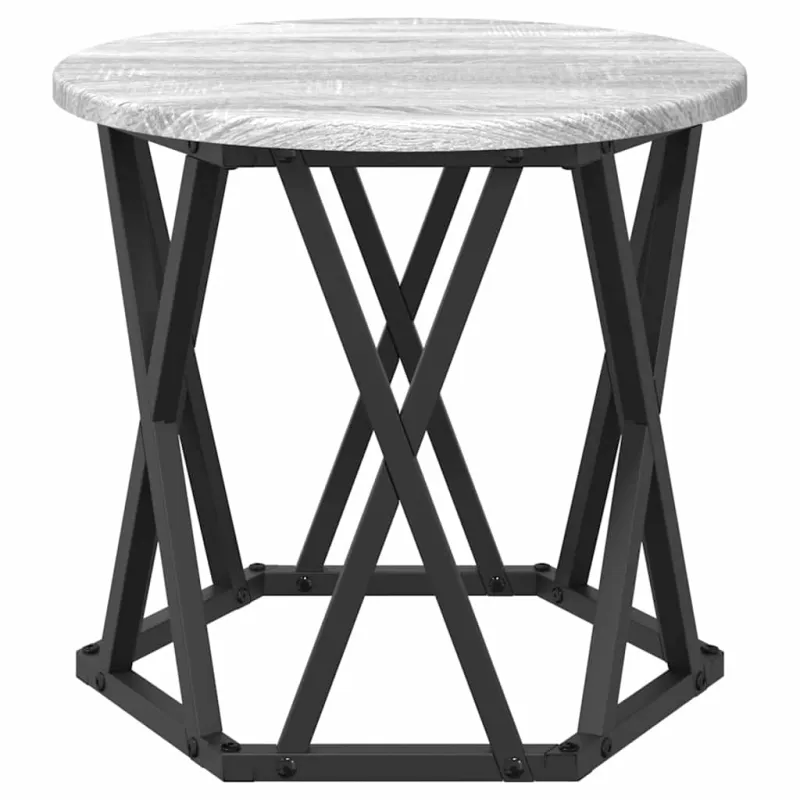 Nesting šoninis stalas 3 pcs Pilkas Sonoma