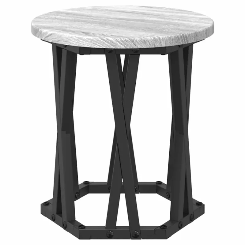 Nesting šoninis stalas 3 pcs Pilkas Sonoma