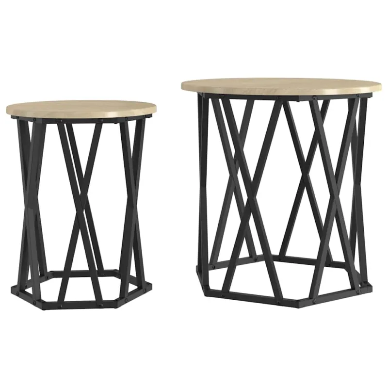 Kavos staliukas 2 pcs Sonoma ąžuolas
