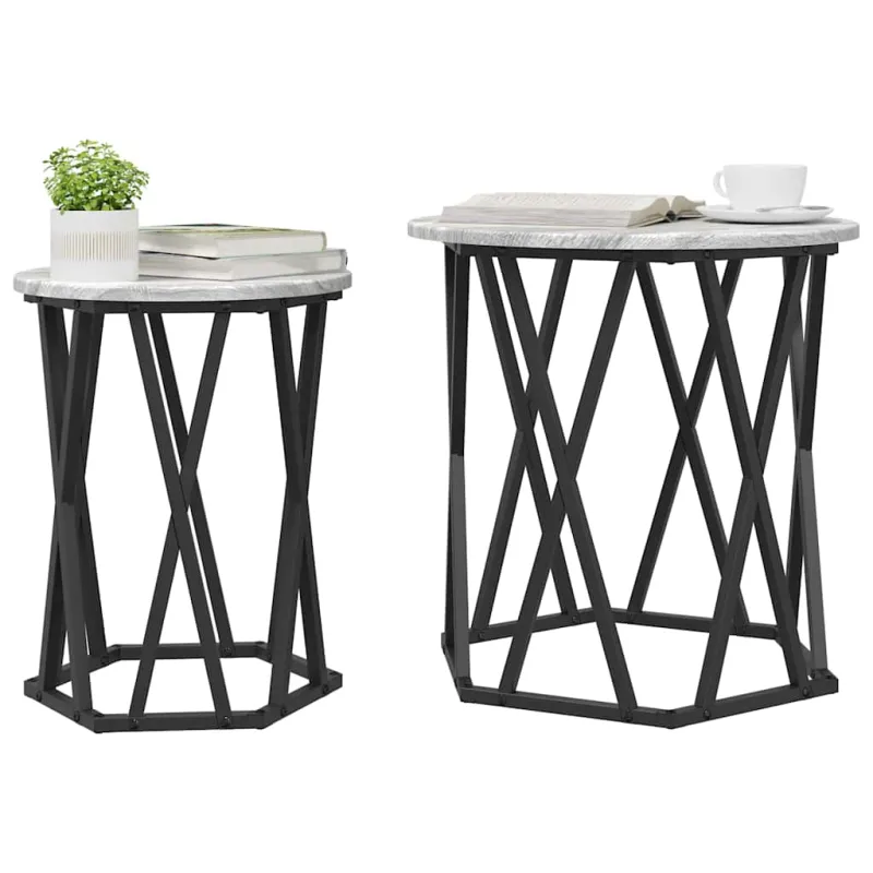 Kavos staliukas 2 pcs Pilkas Sonoma