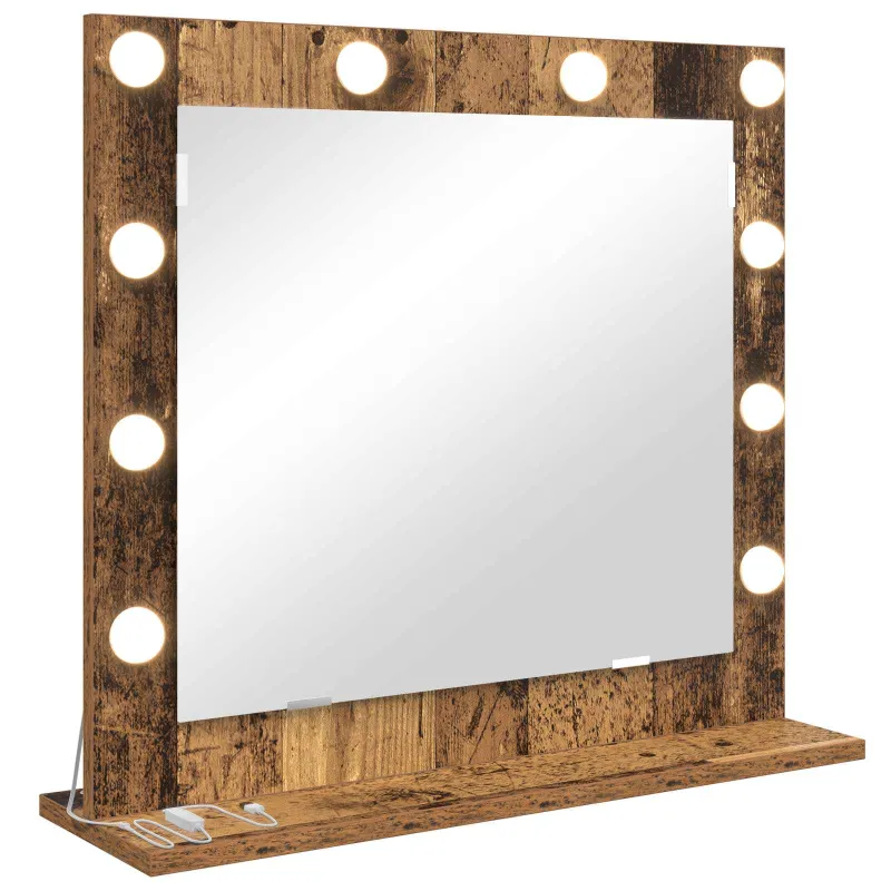 Kosmetinis veidrodis Stačiakampio Senas medis 60 x 55 x 18 cm
