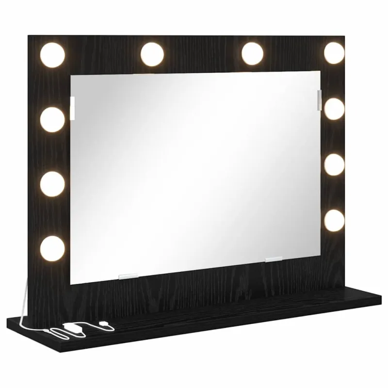 Kosmetinis veidrodis Juodas ąžuolas 60 x 45 x 18 cm