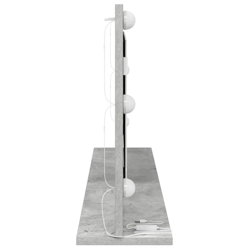 Kosmetinis veidrodis Stačiakampio Betono pilka 100 x 45 x 18 cm