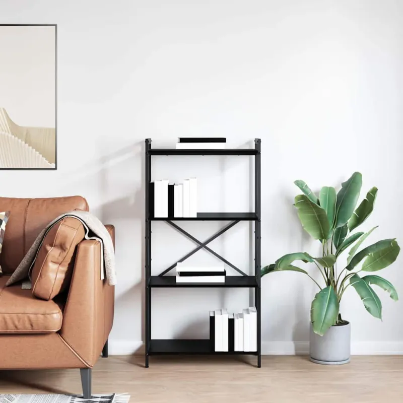 Knygų lentyna Juodas ąžuolas 60 x 30 x 120 cm Apdirbta mediena